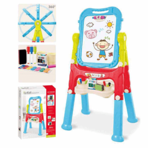 Double magnetic drawing and writing board