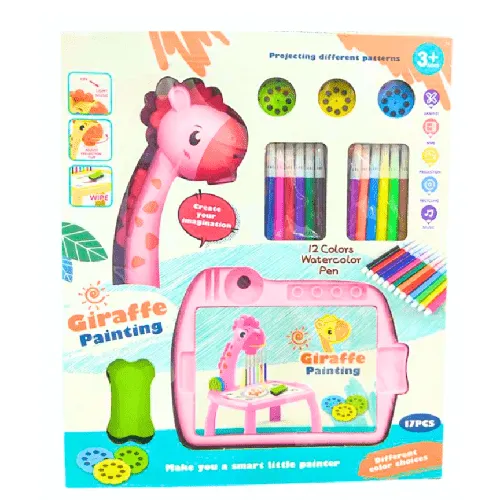 Giraffe Painting Projector - pink