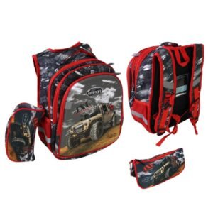 School bag with pencil case