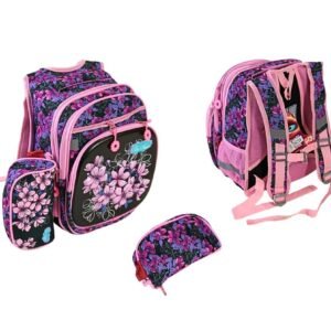School Bag with Pencil Case - Beautiful Rose