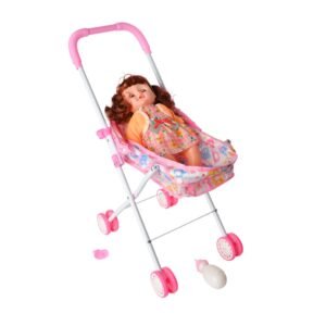 Cute doll with stroller