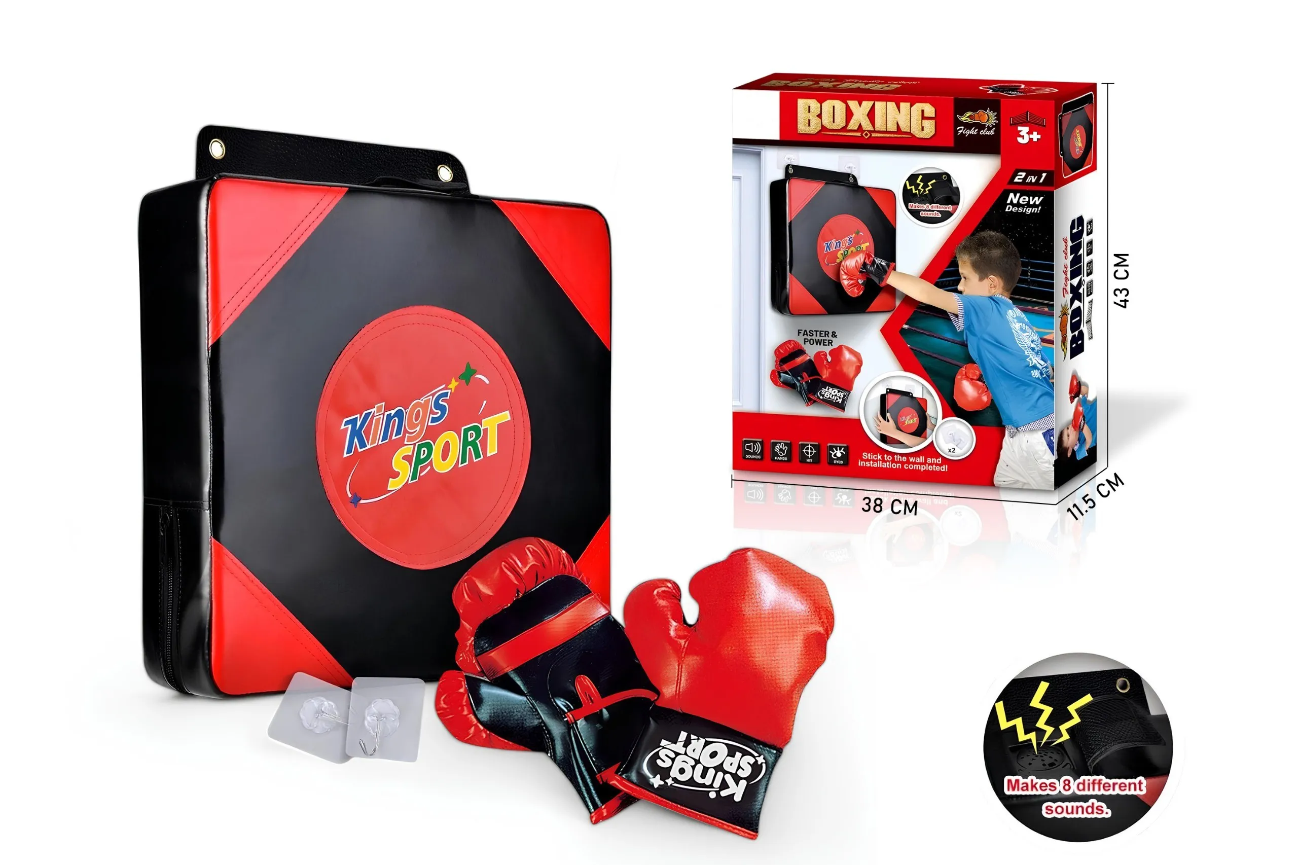 Boxing Target Wall Pad with gloves