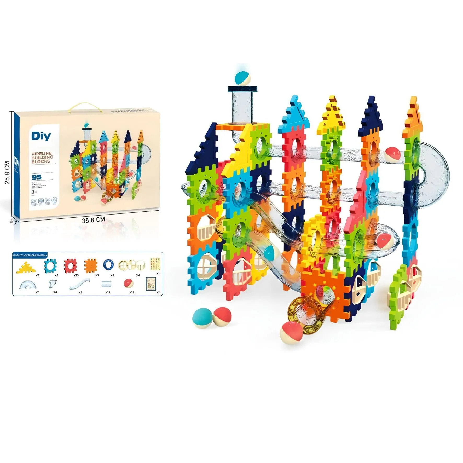 Rolling Ball Tube Magnetic - 95 pcs