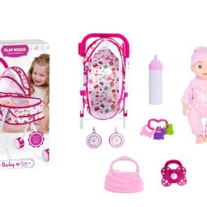Baby Doll & Stroller Play Set مجموعة لعب دمية طفل وعربة أطفال