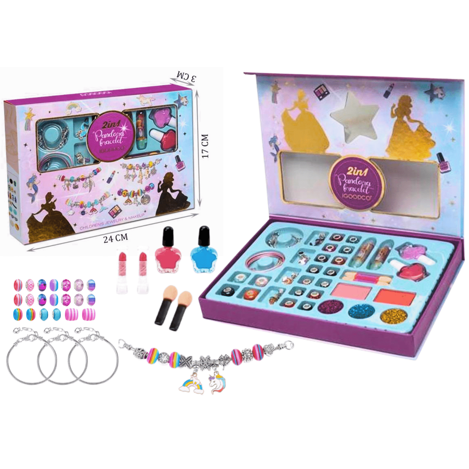 2-in-1 Jewelry & Makeup Set