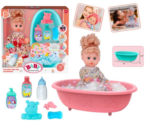 Baby Doll Bath Playset