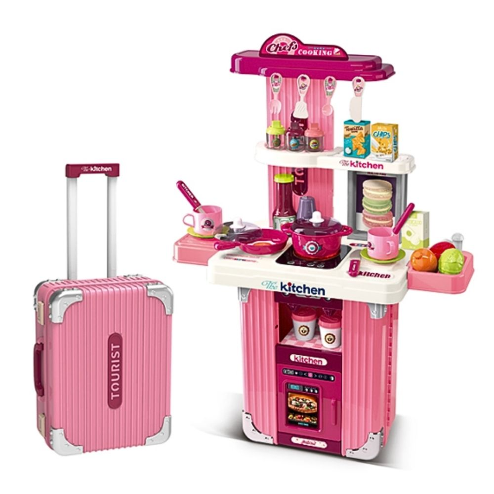 Educational 3-in-1 Portable Kitchen Playset