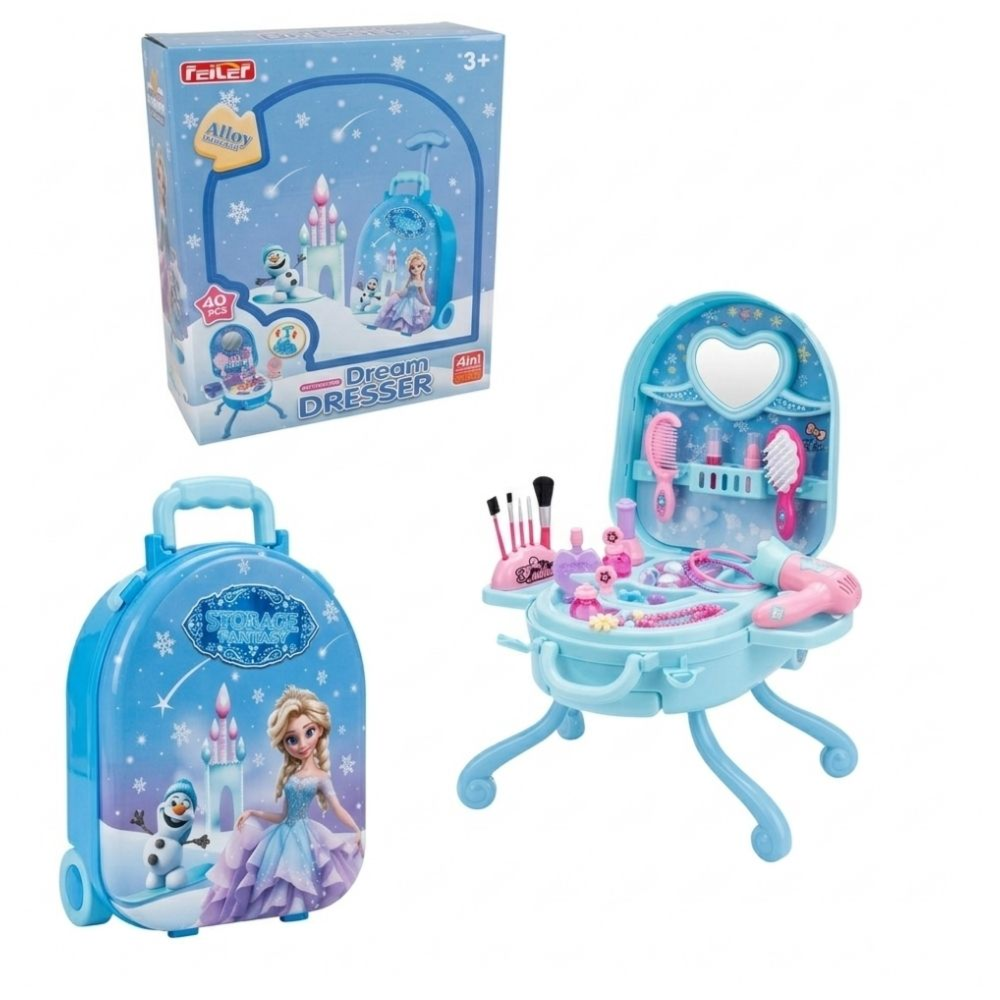 Fashion Dresser Trolley Set Blue