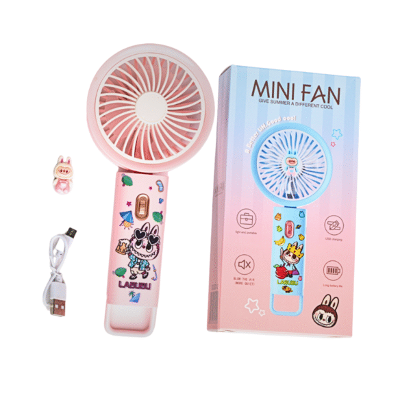 Mini labubu fan – Pink – Baby Best Toy