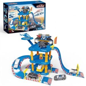 موقف سيارات للشرطة من 3 طوابق – 50 قطعة | 3-Tier Police Parking – 50 pcs