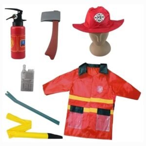 زي رجل الإطفاء مع الأدوات | Firefighter Costume Set with Tools