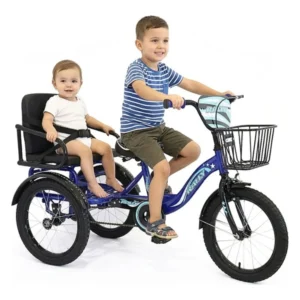 Rally Tricycle With Back Seat 16 inch Blue
